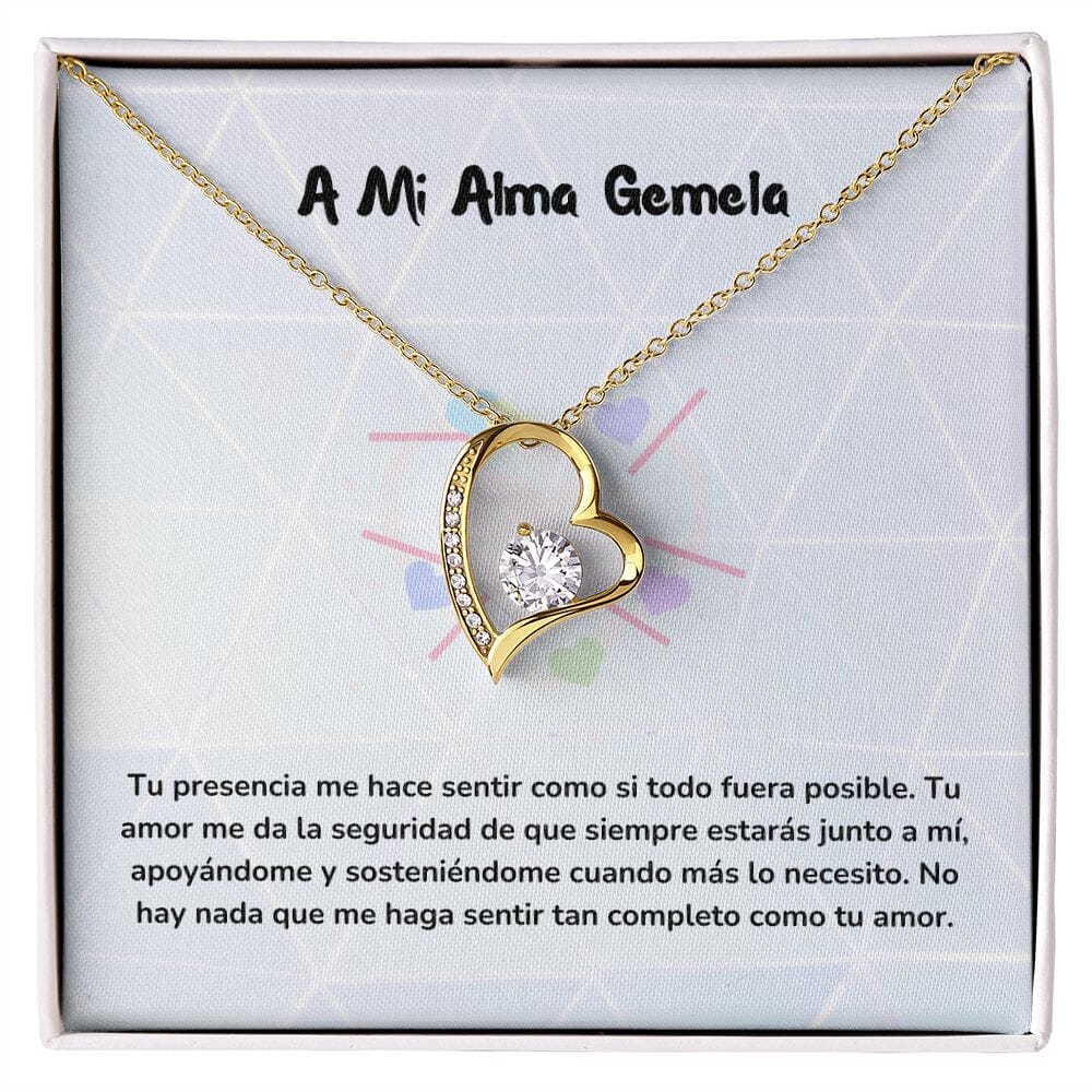 Collar de Amor Inmortal Jewelry Acabado en Oro Amarillo de 18 quilates. Cajita Estandard (Gratis) 