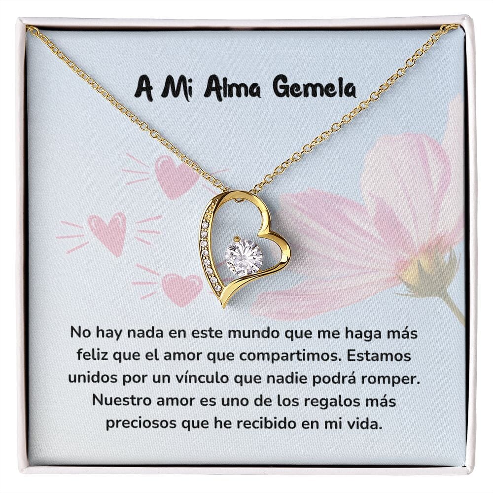 Collar de Amor Inmortal para Regalar Jewelry Acabado en Oro Amarillo de 18 quilates. Cajita Estandard (Gratis) 
