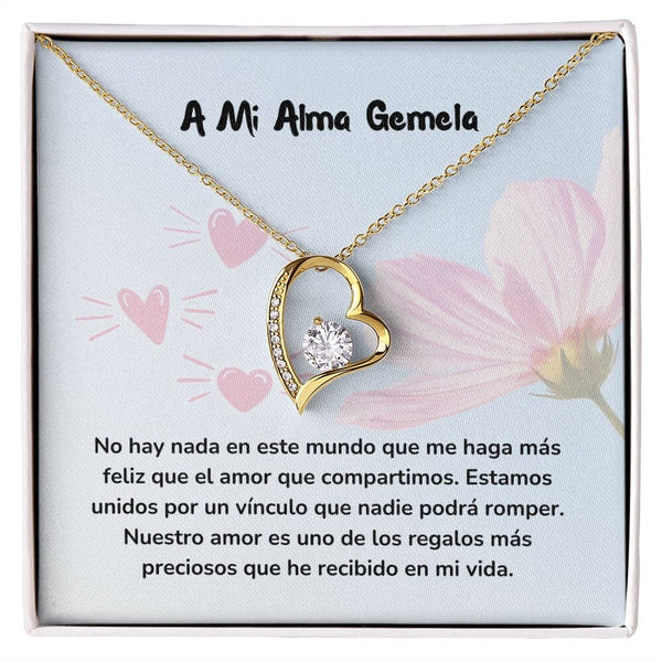Collar de Amor Inmortal para Regalar Jewelry Acabado en Oro Amarillo de 18 quilates. Cajita Estandard (Gratis) 