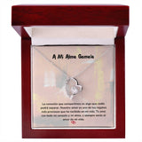 Collar de Amor para el Alma Gemela Jewelry ShineOn Fulfillment Acabado en oro blanco de 14 k Cajita de Lujo con Luz Led 