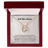 Collar de Amor para Siempre con Tarjeta Regalo Jewelry ShineOn Fulfillment Acabado en Oro Amarillo de 18 quilates. Cajita de Lujo con Luz Led 