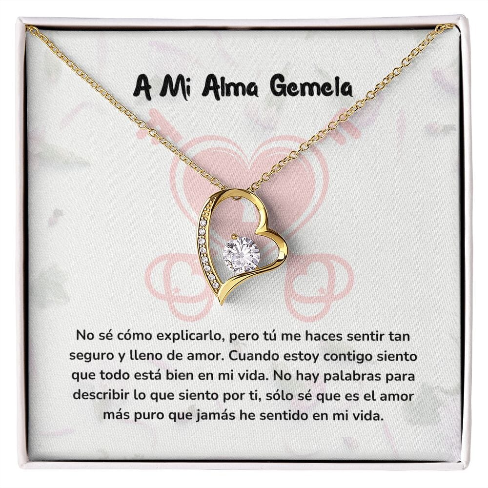 Collar de Amor para Siempre Regalo Jewelry Acabado en Oro Amarillo de 18 quilates. Cajita Estandard (Gratis) 
