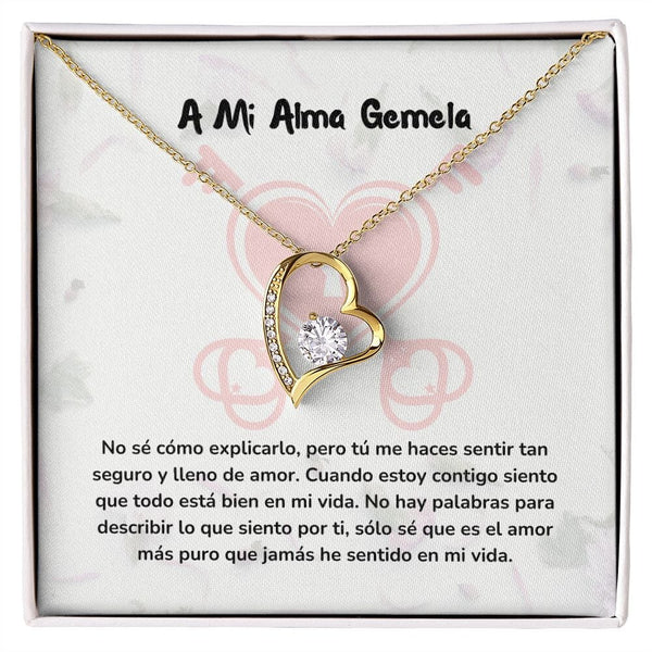 Collar de Amor para Siempre Regalo Jewelry Acabado en Oro Amarillo de 18 quilates. Cajita Estandard (Gratis) 