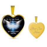 Collar de corazón con mensaje para una mujer que su esposo se ha ido al cielo. Jewelry ShineOn Fulfillment Luxury Necklace (18k Yellow Gold Finish) Yes 