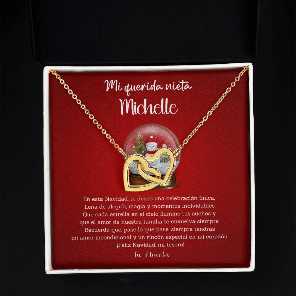 ✨ Collar de Corazones Entrelazados: Un Regalo de Amor Eterno de Abuela para Nieta en Navidad ✨ Jewelry 
