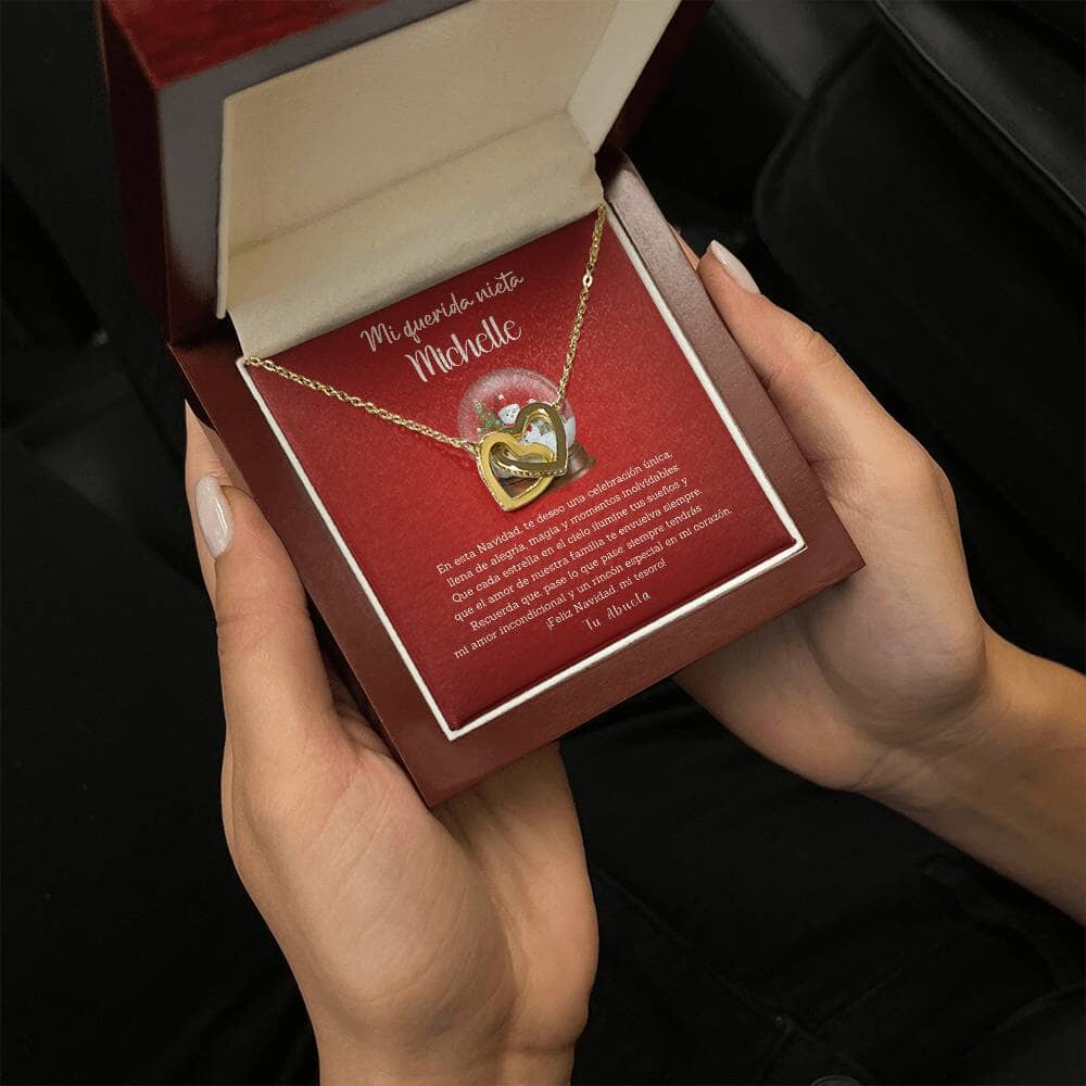 ✨ Collar de Corazones Entrelazados: Un Regalo de Amor Eterno de Abuela para Nieta en Navidad ✨ Jewelry 