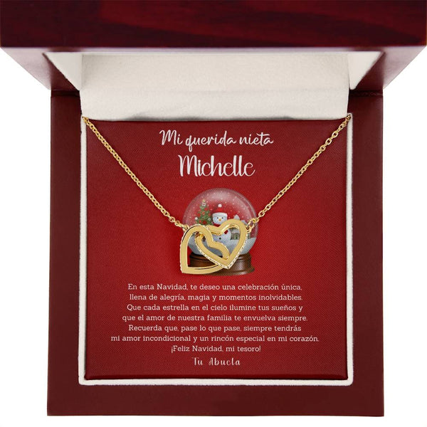 ✨ Collar de Corazones Entrelazados: Un Regalo de Amor Eterno de Abuela para Nieta en Navidad ✨ Jewelry 