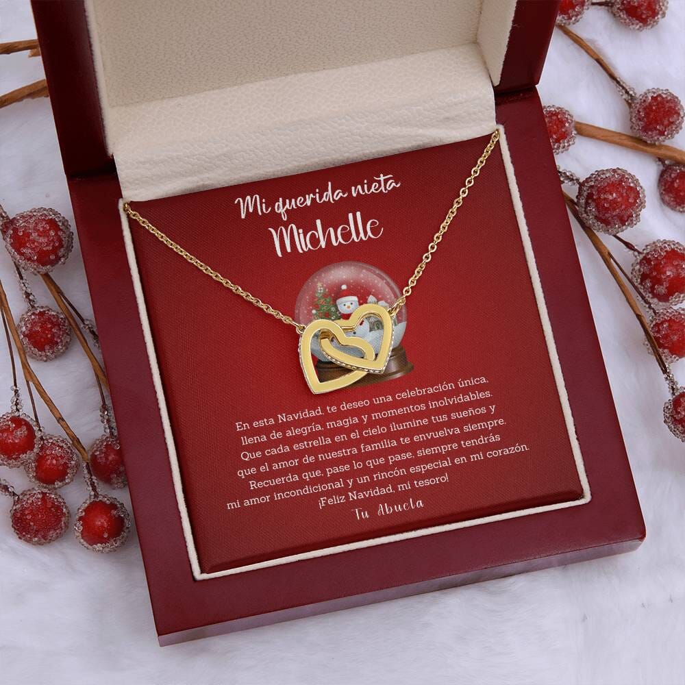 ✨ Collar de Corazones Entrelazados: Un Regalo de Amor Eterno de Abuela para Nieta en Navidad ✨ Jewelry 