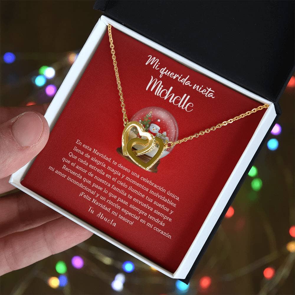 ✨ Collar de Corazones Entrelazados: Un Regalo de Amor Eterno de Abuela para Nieta en Navidad ✨ Jewelry 