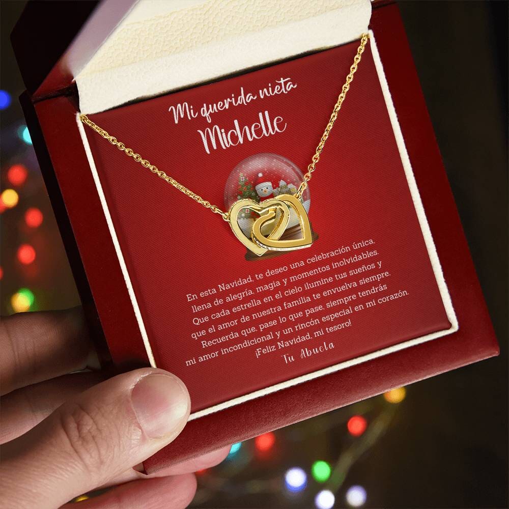 ✨ Collar de Corazones Entrelazados: Un Regalo de Amor Eterno de Abuela para Nieta en Navidad ✨ Jewelry 