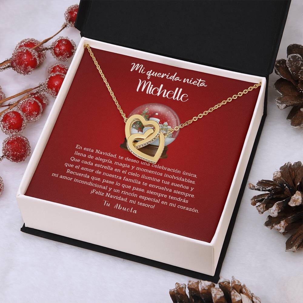 ✨ Collar de Corazones Entrelazados: Un Regalo de Amor Eterno de Abuela para Nieta en Navidad ✨ Jewelry 