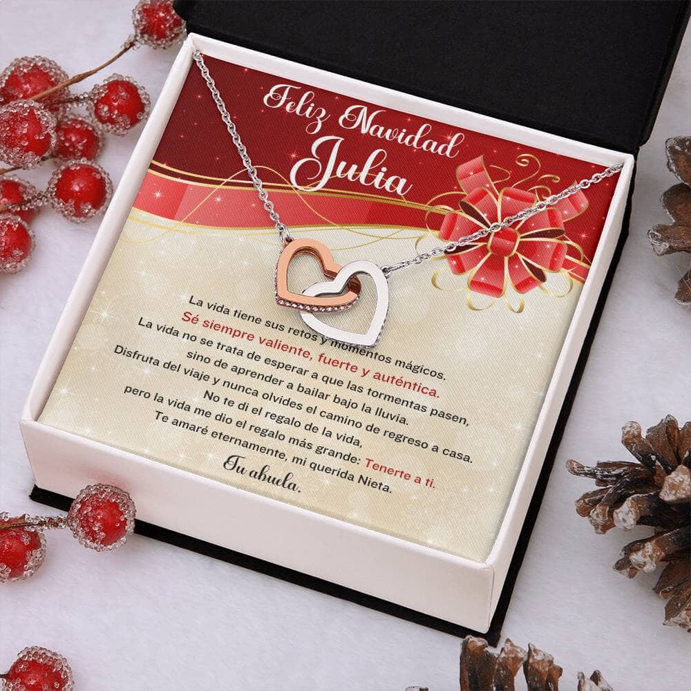 ✨ Collar de Corazones Entrelazados: Un Regalo de Amor Eterno para tu Querida Nieta en esta Navidad ✨ Jewelry 