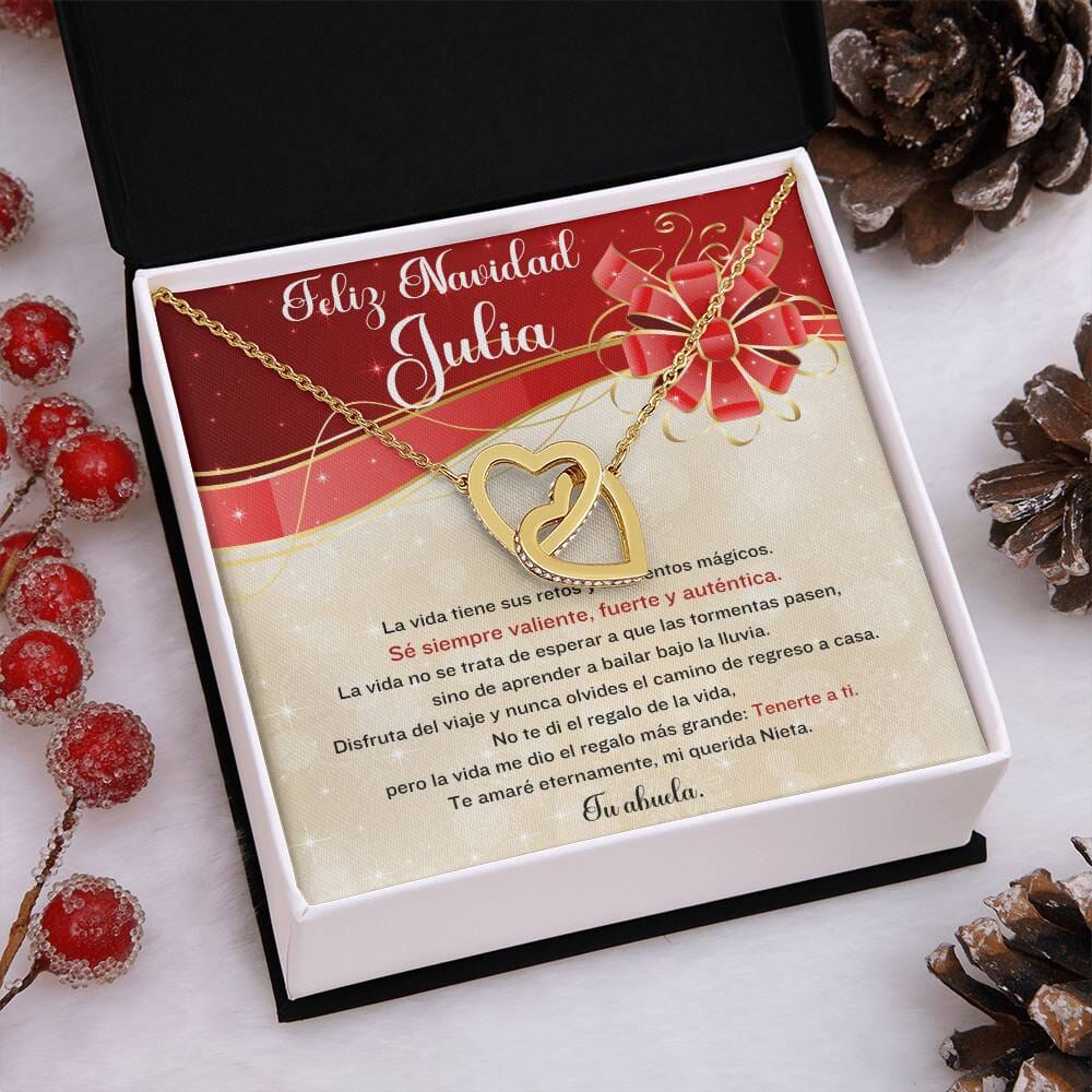 ✨ Collar de Corazones Entrelazados: Un Regalo de Amor Eterno para tu Querida Nieta en esta Navidad ✨ Jewelry 