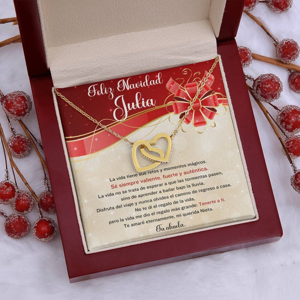 ✨ Collar de Corazones Entrelazados: Un Regalo de Amor Eterno para tu Querida Nieta en esta Navidad ✨ Jewelry 