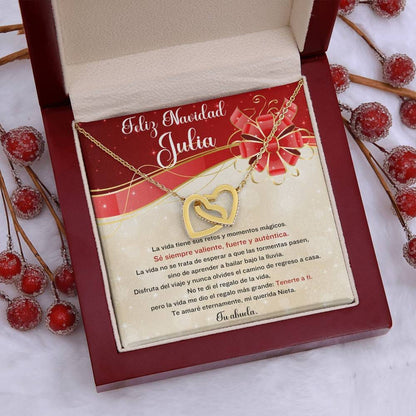 ✨ Collar de Corazones Entrelazados: Un Regalo de Amor Eterno para tu Querida Nieta en esta Navidad ✨ Jewelry 