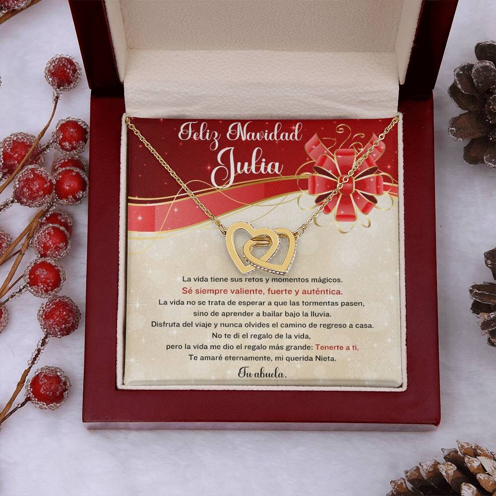 ✨ Collar de Corazones Entrelazados: Un Regalo de Amor Eterno para tu Querida Nieta en esta Navidad ✨ Jewelry 