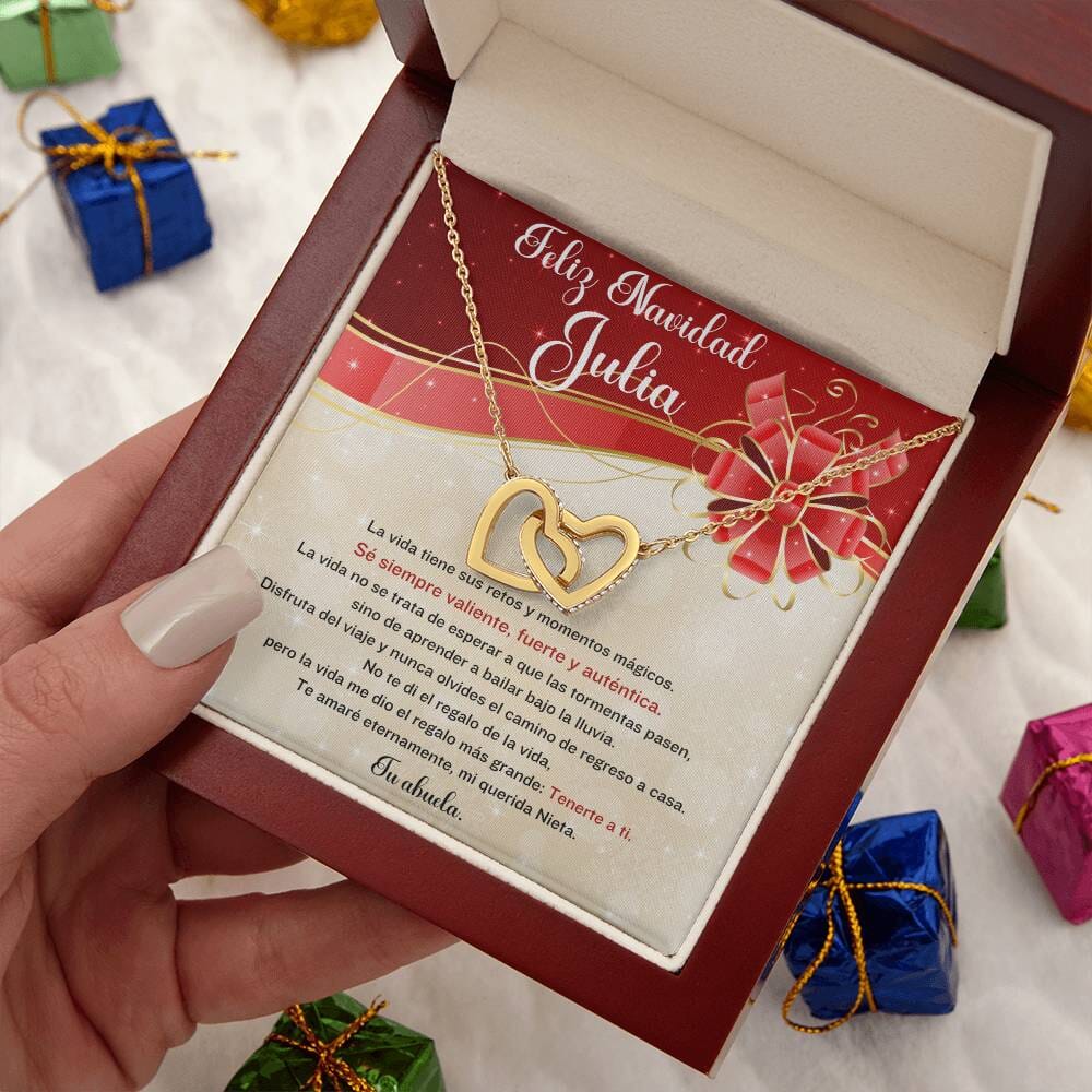 ✨ Collar de Corazones Entrelazados: Un Regalo de Amor Eterno para tu Querida Nieta en esta Navidad ✨ Jewelry 