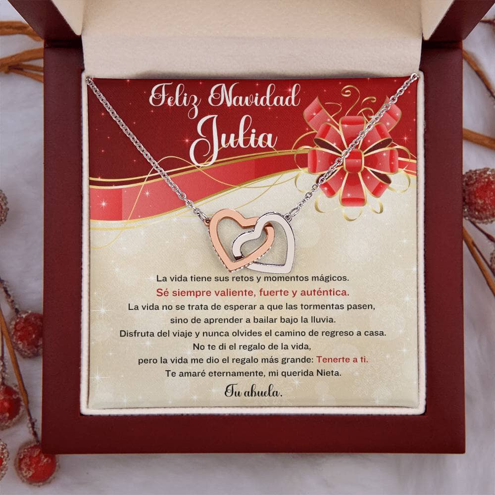 ✨ Collar de Corazones Entrelazados: Un Regalo de Amor Eterno para tu Querida Nieta en esta Navidad ✨ Jewelry 