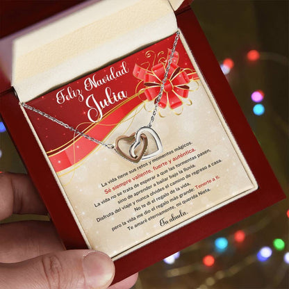 ✨ Collar de Corazones Entrelazados: Un Regalo de Amor Eterno para tu Querida Nieta en esta Navidad ✨ Jewelry 