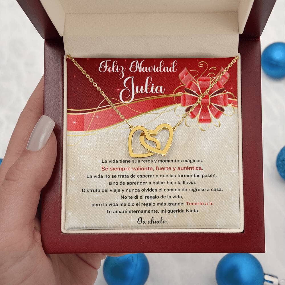 ✨ Collar de Corazones Entrelazados: Un Regalo de Amor Eterno para tu Querida Nieta en esta Navidad ✨ Jewelry 