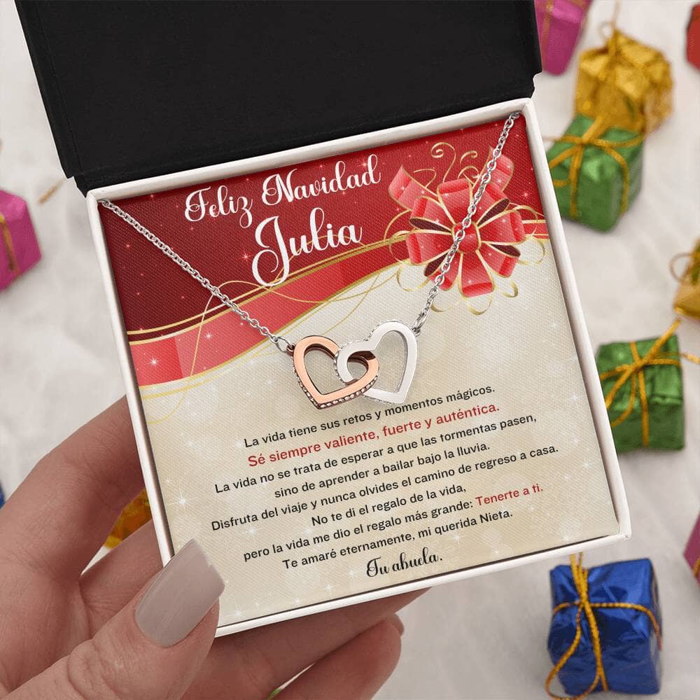 ✨ Collar de Corazones Entrelazados: Un Regalo de Amor Eterno para tu Querida Nieta en esta Navidad ✨ Jewelry 