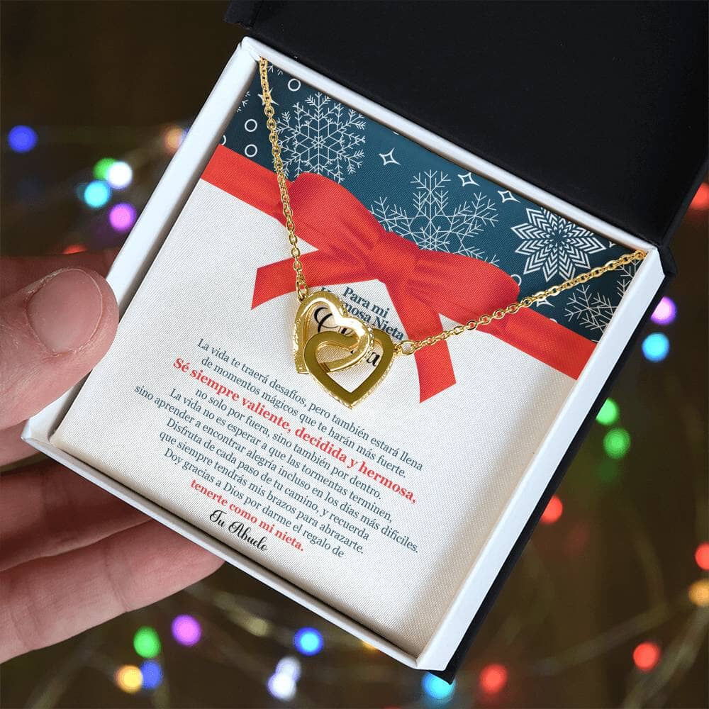 ✨ Collar de Corazones Entrelazados: Un Regalo en Navidad de Amor Eterno de Abuelo para Nieta ✨ Jewelry 
