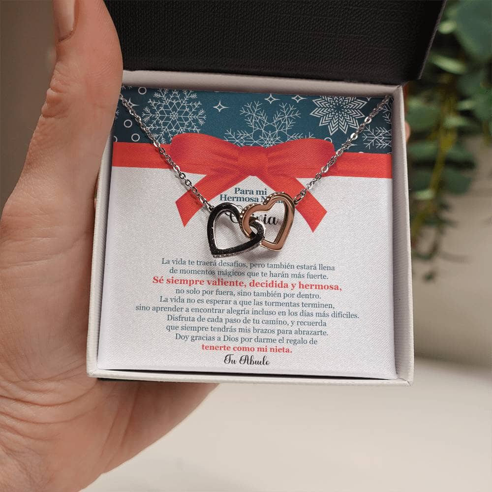 ✨ Collar de Corazones Entrelazados: Un Regalo en Navidad de Amor Eterno de Abuelo para Nieta ✨ Jewelry 