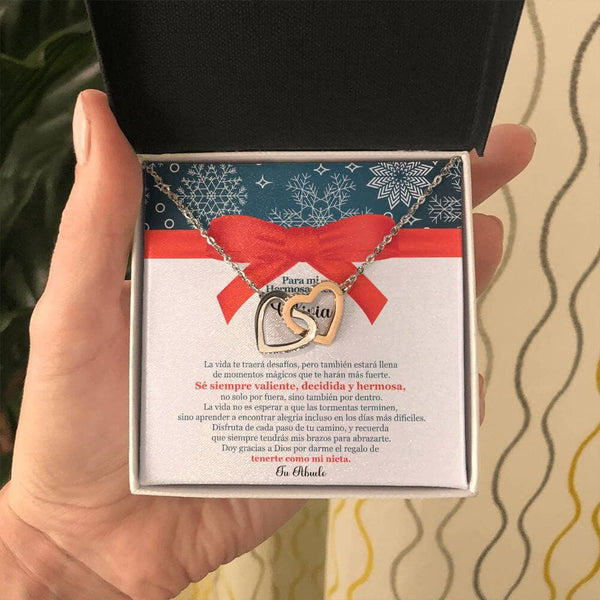 ✨ Collar de Corazones Entrelazados: Un Regalo en Navidad de Amor Eterno de Abuelo para Nieta ✨ Jewelry 