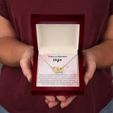 Collar de Dos Corazones Entrelazados en Caja de Regalo: Amor Eterno de Padre/Madre a Hija Jewelry ShineOn Fulfillment 