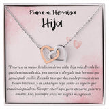 Collar de Dos Corazones Entrelazados en Caja de Regalo:(BONUS GRATIS) Jewelry Acabado en oro blanco de 14k Standard Box 