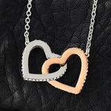 Collar de Regalo con mensaje para Hija, Nieta, Amiga… Collar con dos corazones Amor. Personalizable Jewelry ShineOn Fulfillment 