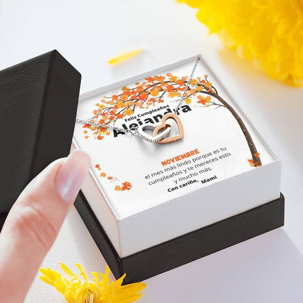 Collar de regalo de cumpleañera en este mes - Collar de Dos Corazones Jewelry 