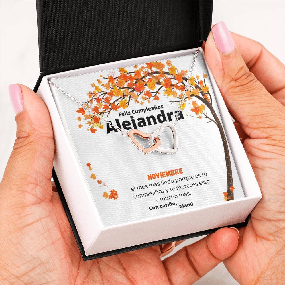 Collar de regalo de cumpleañera en este mes - Collar de Dos Corazones Jewelry 