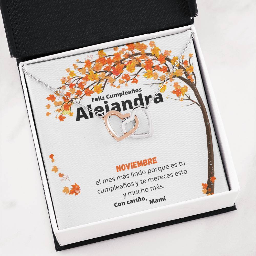 Collar de regalo de cumpleañera en este mes - Collar de Dos Corazones Jewelry 