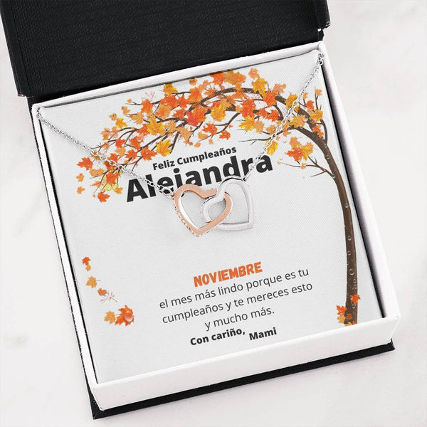 Collar de regalo de cumpleañera en este mes - Collar de Dos Corazones Jewelry 