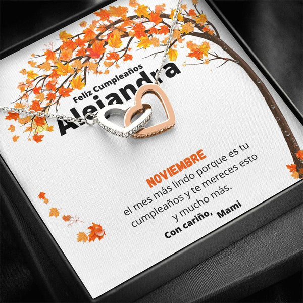 Collar de regalo de cumpleañera en este mes - Collar de Dos Corazones Jewelry 