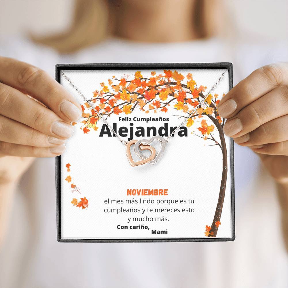 Collar de regalo de cumpleañera en este mes - Collar de Dos Corazones Jewelry 