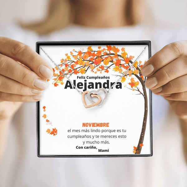 Collar de regalo de cumpleañera en este mes - Collar de Dos Corazones Jewelry 