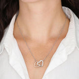 Collar de regalo de cumpleañera en el mes de Noviembre - Collar de Dos Corazones Jewelry ShineOn Fulfillment 