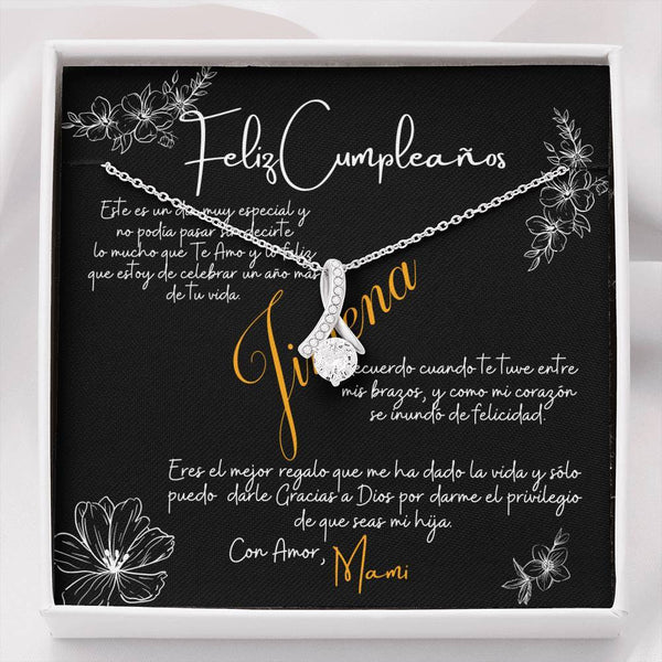 Collar de Regalo para cumpleaños para Hija. Collar Cinta con piedra. Personalizable Jewelry 