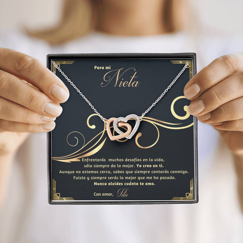 Collar Dos Corazones para Regalar a Hija, Nieta, Amiga. Collar Nudo Amor. Personalizable. Jewelry/LoveKnot 