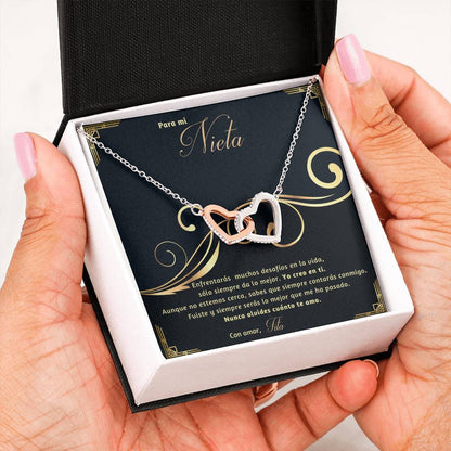 Collar Dos Corazones para Regalar a Hija, Nieta, Amiga. Collar Nudo Amor. Personalizable. Jewelry/LoveKnot 
