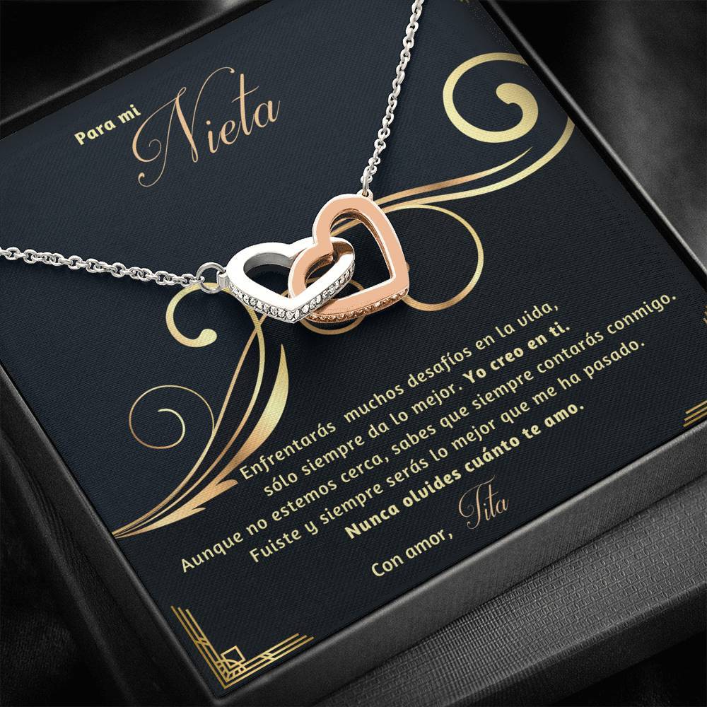 Collar Dos Corazones para Regalar a Hija, Nieta, Amiga. Collar Nudo Amor. Personalizable. Jewelry/LoveKnot 