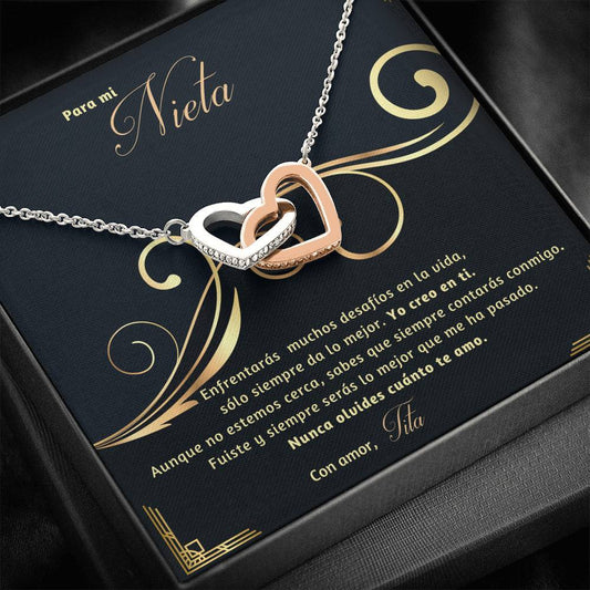 Collar Dos Corazones para Regalar a Hija, Nieta, Amiga. Collar Nudo Amor. Personalizable. Jewelry/LoveKnot 