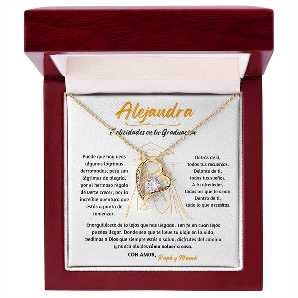 Collar Eterno Amor: El Regalo Perfecto de Graduación para tu hija Jewelry/ForeverLove ShineOn Fulfillment Acabado en Oro Amarillo de 18 quilates Luxury Box 