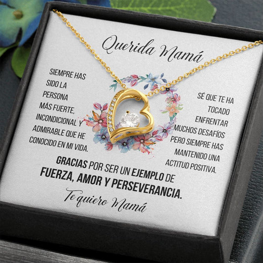 Collar Forever Love - Querida Mamá, Gracias por ser un ejemplo de... Jewelry/ForeverLove 18k Yellow Gold Finish Caja Estándar Incluida 
