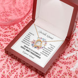 Collar Forever Love - Querida Mamá, Gracias por ser un ejemplo de... Jewelry ShineOn Fulfillment 18k Yellow Gold Finish Caja de Madera de Lujo con luz LED - Mahogany 