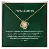 Collar Nudo de Amor - Aunque a veces las palabras no pueden expresar lo que siento por ti. Jewelry ShineOn Fulfillment <p>Acabado en Oro Amarillo de 18 quilates.</p> Standard Box 