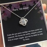 Collar Nudo de Amor - Cada día que paso contigo me hace sentir tan especial. Jewelry ShineOn Fulfillment 