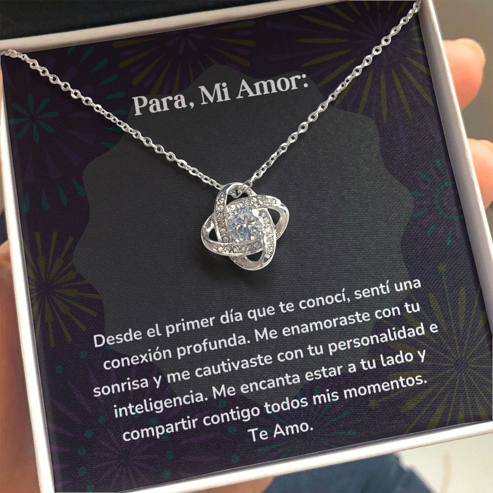 Collar Nudo de Amor - Desde el primer día que te conocí, sentí una conexión profunda. Jewelry ShineOn Fulfillment 